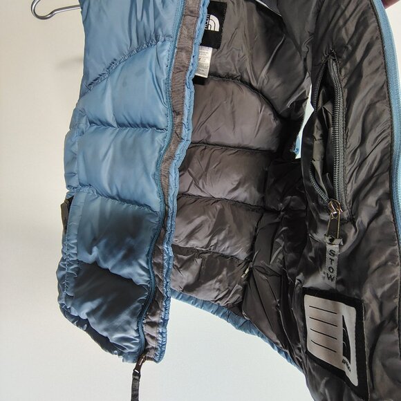 VINTAGE The North Face Girls Down Vest Size Medium Blue 600 Goose Nuptse - Picture 9 of 14